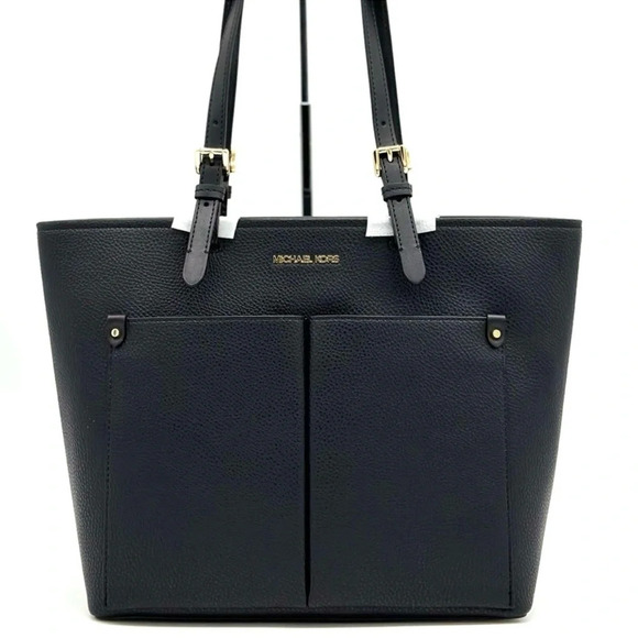 Michael Kors Jet Set Medium Pocket Tote Bag Black - Picture 2 of 10